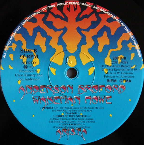 Anderson, Bruford, Wakeman and Brown