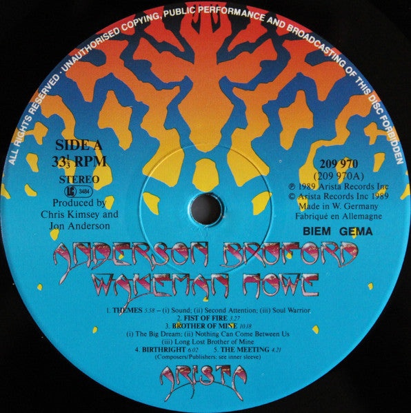 Anderson, Bruford, Wakeman and Brown
