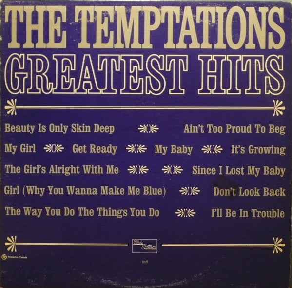 The Temptations : Greatest Hits