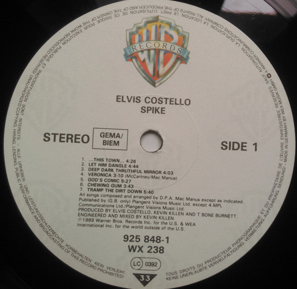 Elvis Costello: Spike The Beloved Entertainer
