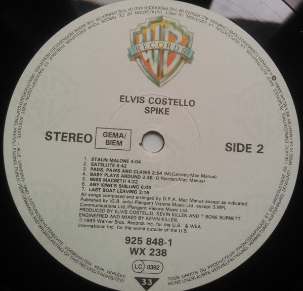 Elvis Costello: Spike The Beloved Entertainer