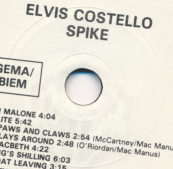 Elvis Costello: Spike The Beloved Entertainer