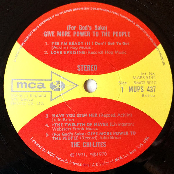 The Chi-Lites : For God's sake give more power to the people