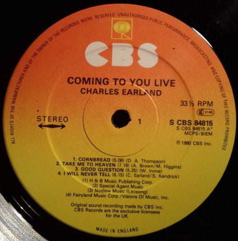 Charles Earland : Coming to you live