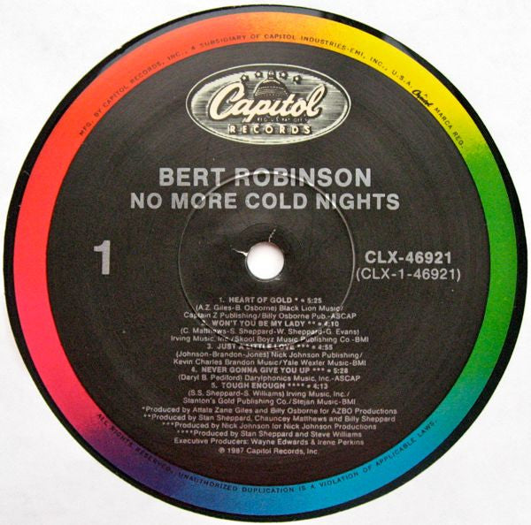 Bert Robinson – No More Cold Nights