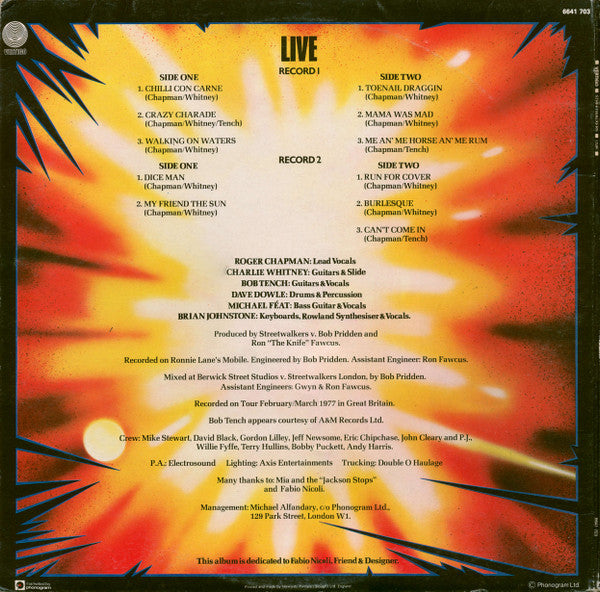 Streetwalkers : Live