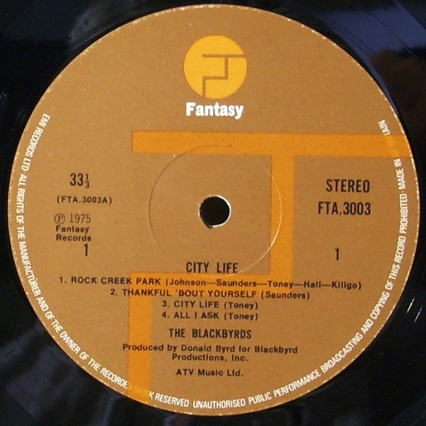 The Blackbyrds : City Life