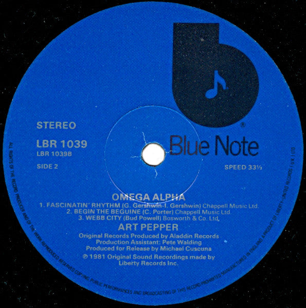 Art Pepper : Alpha Omega