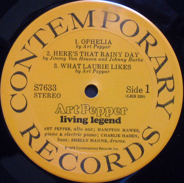 Art Pepper : Living legend
