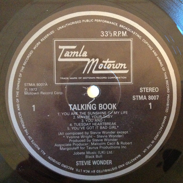 Stevie Wonder : Talking book