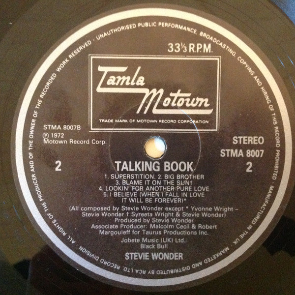Stevie Wonder : Talking book