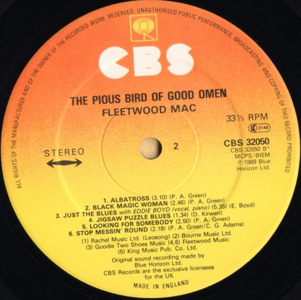 Fleetwood Mac : The Pious bird of good omen