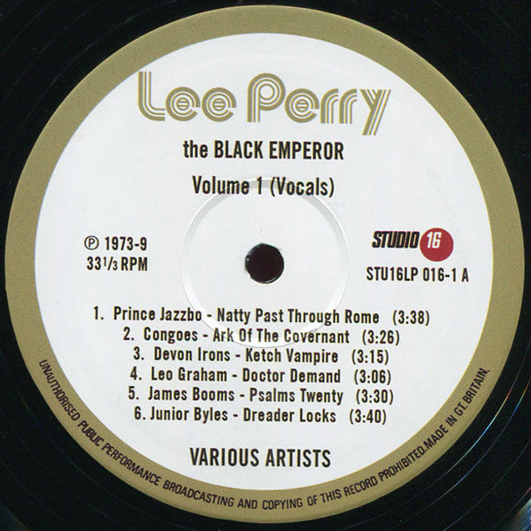 Various : Lee Perry The Black Emperor Vol.1 (Vocals)