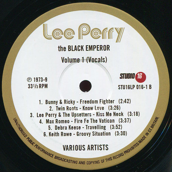 Various : Lee Perry The Black Emperor Vol.1 (Vocals)