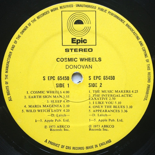 Donovan: Cosmic wheels