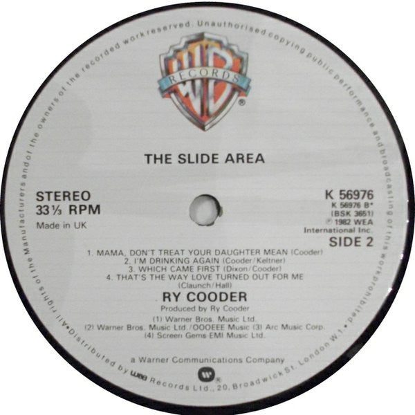 Ry Cooder : The Slide area