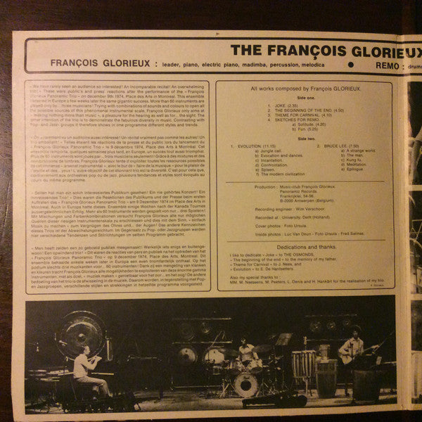 The Francis Glorieux Panoramic Trio : The world of Francis Glorieux