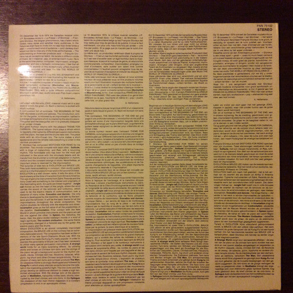 The Francis Glorieux Panoramic Trio : The world of Francis Glorieux