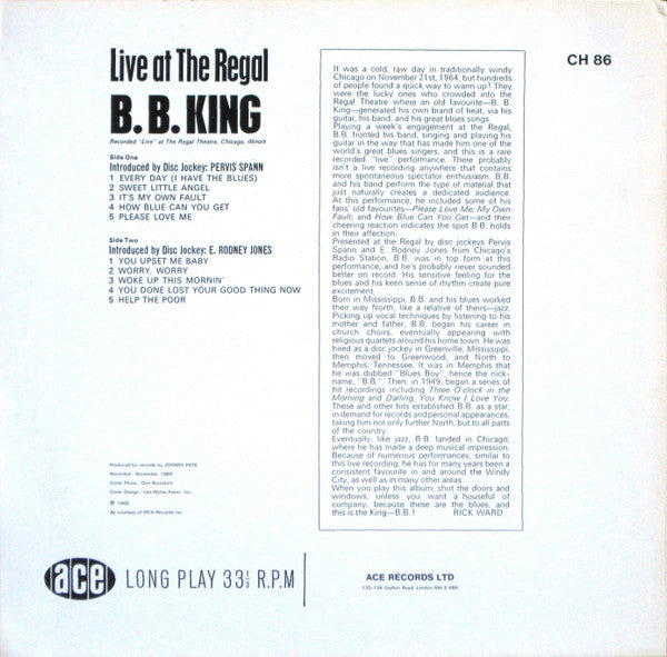 B.B. King : Live at the Regal