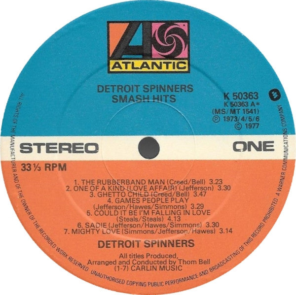 Detroit Spinners : Smash Hits