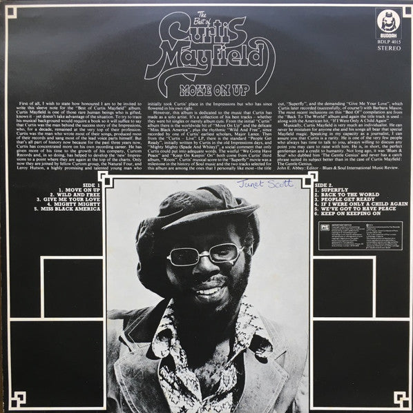 Curtis Mayfield : Move on up the best of Curtis Mayfield