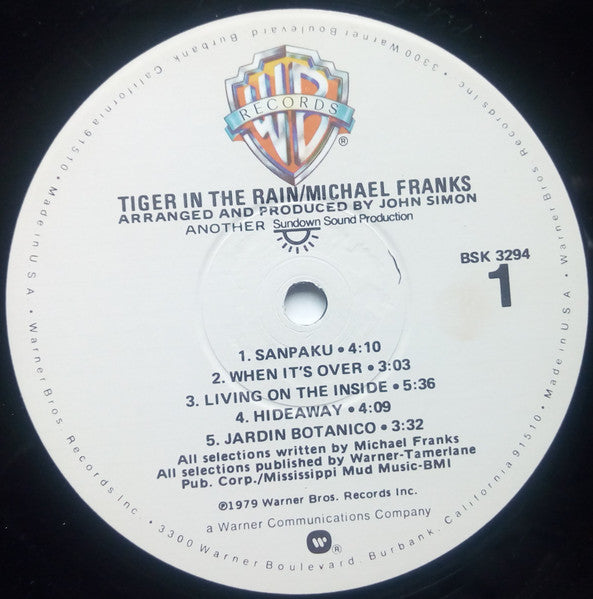 Michael Franks : Tiger in the rain