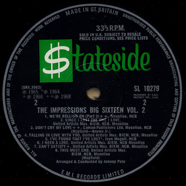 The Impressions : Big Sixteen