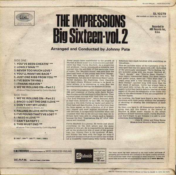 The Impressions : Big Sixteen
