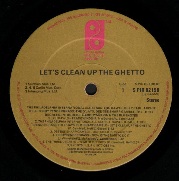 Let's clean up the ghetto : Various artists