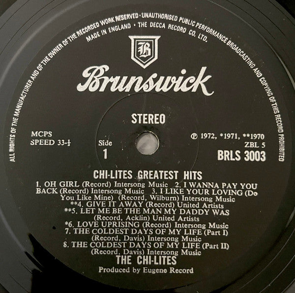 The Chi-Lites : Greatest hits