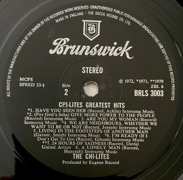 The Chi-Lites : Greatest hits