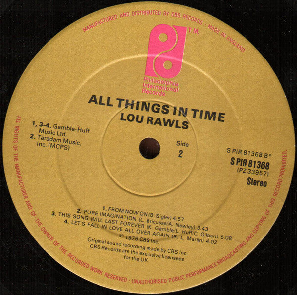 Lou Rawls : All things in time