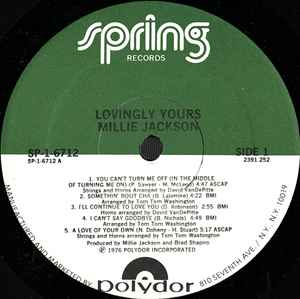 Millie Jackson: Lovingly yours