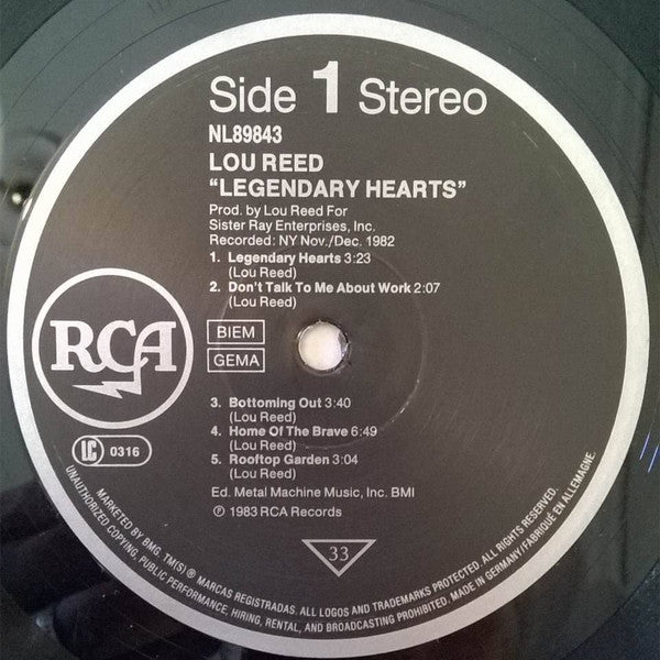 Lou Reed : Legendary Hearts