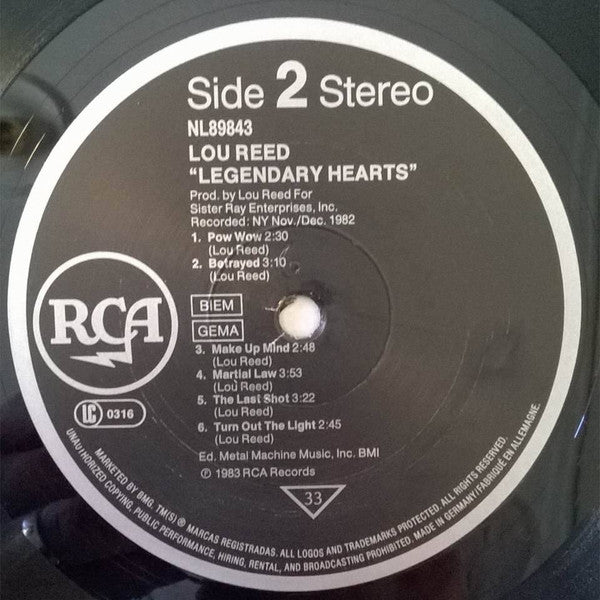 Lou Reed : Legendary Hearts