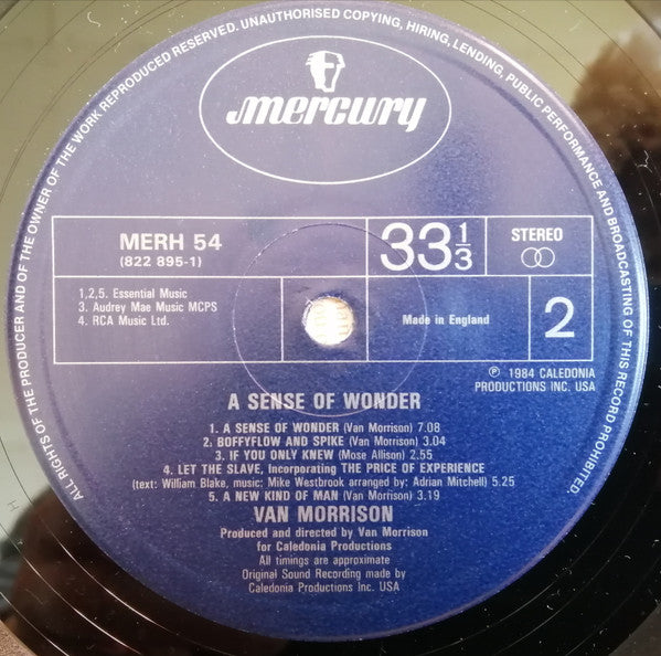 Van Morrison : A sense of wonder