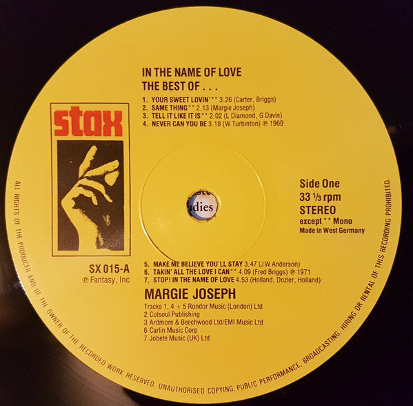 Margie Joseph: In the name of love