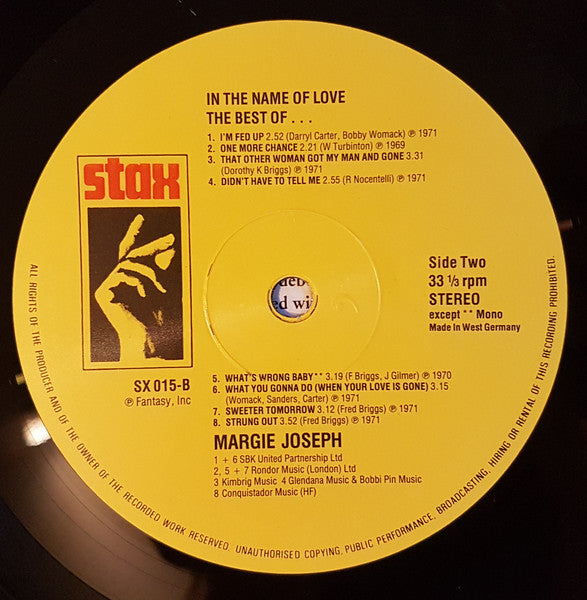 Margie Joseph: In the name of love