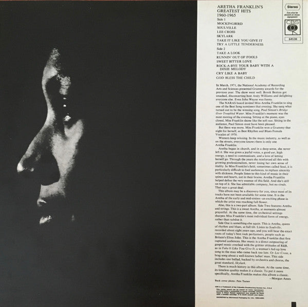 Aretha Franklin : Greatest Hits