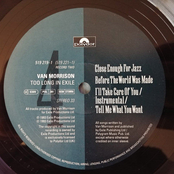 Van Morrison : Too Long in Exile