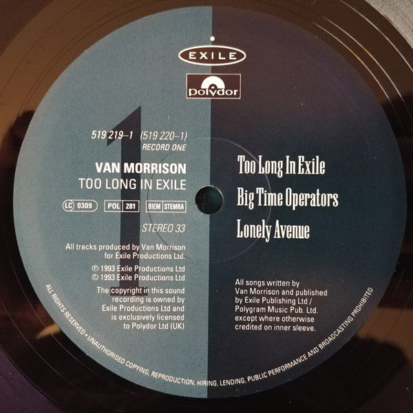 Van Morrison : Too Long in Exile