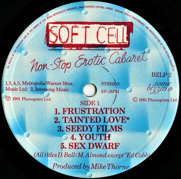 Soft Cell : Non Stop Cabaret