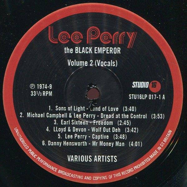 Various : Lee Perry The Black Emperor Vol.2 (Vocals)