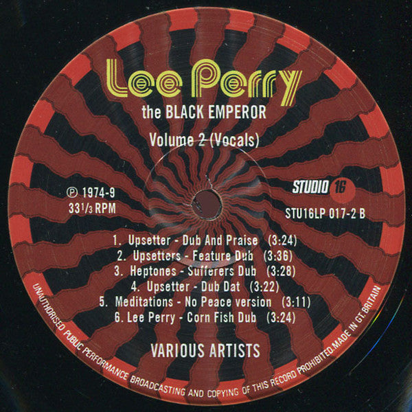 Various  : Lee Perry The Black Emperor Vol.2 Dubwise