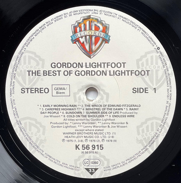 Gordon Lightfoot : The Best of Gordon Lightfoot