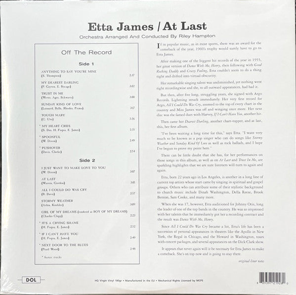 Etta James : At Last!
