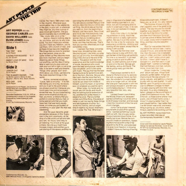 Art Pepper : The Trip
