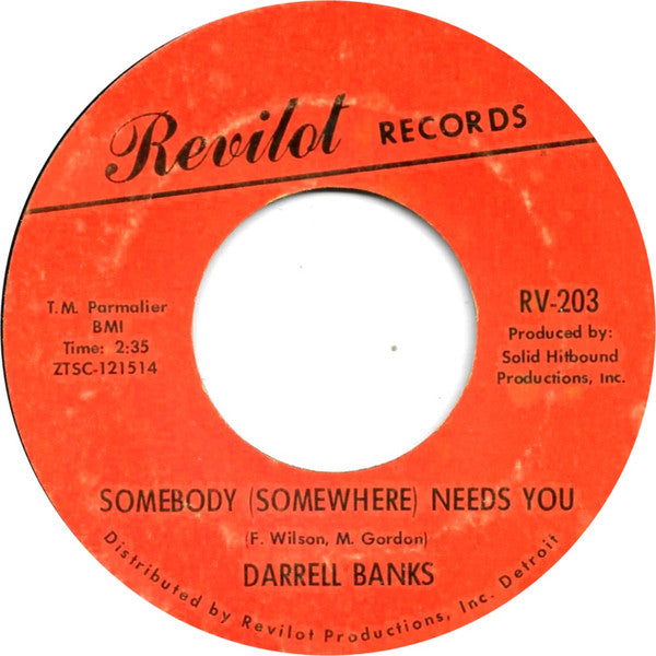 Darrell Banks – Somebody (Somewhere) Needs You