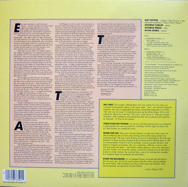 Art Pepper : More for Les Volume Four