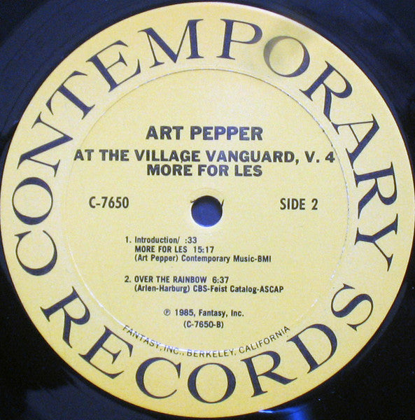 Art Pepper : More for Les Volume Four